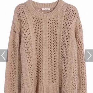 Madewell pink Windemere pointelle sweater